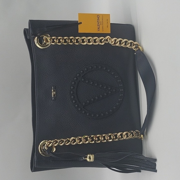 1392- Valentino By Mario Valentino Bag Genuine Italian Leather NWT - Picture 3 of 13